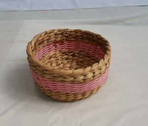 Natural Kitchenware Water Hyacinth <b>Baskets</b> with Plastic <b>Rope</b> for Home <b>Storage</b> & Organization Home and Kitchen Made I - Product Image 3