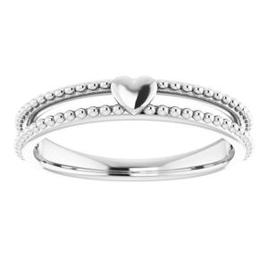 Milgrain Fashionable Stainless Steel Stackable Heart <b>Ring</b> Trendy Gold Rose Gold Plated Cut Diamond Inlay Gift for Any Occasion - Product Image 3