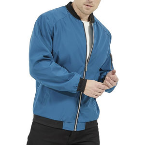 Chaqueta de bombardero ligera para hombre y abrigo cortavientos con cremallera y bolsillo lateral chaqueta de bombardero informal a prueba de viento acolchada de primavera - Product Image 1