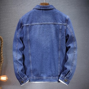 Summer New Men Pure Color Denim Jacket Single-breasted Lapel Daily Casual Coats - Product Image 2