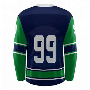 ¡Jersey de hockey sobre hielo hecho en fábrica de color sólido de nuevo estilo con nombre de equipo personalizado en stock! - Product Image 2