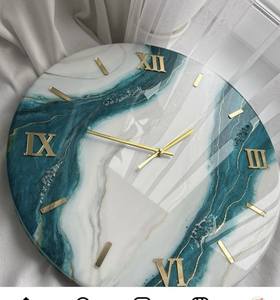 ชุดนาฬิกาติดผนังทำจากเรซินอีพ็อกซี่ดีไซน์แบบปรับแต่งได้ใช้แบตเตอรี่แบบทันสมัยหลายชิ้นสำหรับตกแต่งบ้านสำหรับห้องนั่งเล่น - Product Image 4