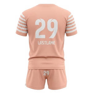 Ensemble de maillots de football personnalisés par sublimation, tendance, séchage rapide, respirant, anti-bactérien, tenue d'équipe, imprimé OEM 100% - Product Image 2