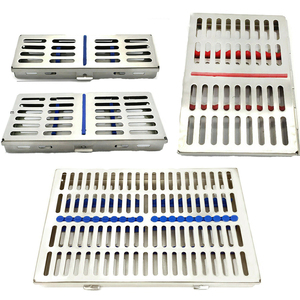 Bandeja de casete de esterilización de instrumentos dentales con logotipo personalizado para 15 instrumentos Casetes de esterilización dental Instrumentos dentales - Product Image 1