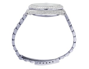 Montre de luxe pour homme entièrement sertie de diamants Moissanite, style Hip Hop, bijou de mode, mouvement à quartz, boîtier en acier inoxydable et verre - Product Image 5