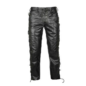 Pantalones de Hombre de Cuero Genuino de Alta Calidad, Corte Recto, Impermeables, Estilo Urbano, Casual, Personalizados OEM, Premium, Cintura Media, Corte Regular - Product Image 1