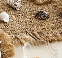 ENSEMBLE MAGNIFIE TASSE EN RAFFIA AVEC PAMPON VENTES EN GROS