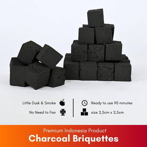 Briquetas de carbón negro de cáscara de coco de alta calidad para parrilla de barbacoa y Shisha de larga duración y quemadura limpia - Product Image 3