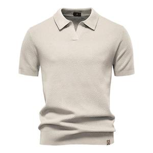 Camisas de Verano para Hombre, Color Sólido, Alta Calidad, 100% Algodón, Cuello Mao, Manga Regular - Product Image 4