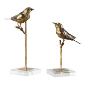 Sculpture Chirping birds Handmade Brass Aluminum Base Sculptures Hotels Decoration bar Figurines Figurines Figurines Sculpture