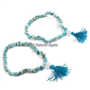 Chips de piedras preciosas Naturales de La India, pulsera de yoga curativa de sodalita, pulsera curativa de cristal, venta al por mayor de La India - Product Image 2