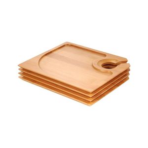 Assiette rectangulaire en bambou de luxe en gros et organisateur de vaisselle pour le stockage des aliments Vaisselle de fête Vacances Fabriqué au Vietnam Usine - Product Image 1