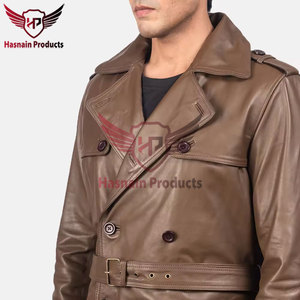 Manteau en fausse fourrure tendance et élégant pour hommes, blazer en cuir de mouton de qualité supérieure avec décoration à boutons, fabriqué au Pakistan - Product Image 5