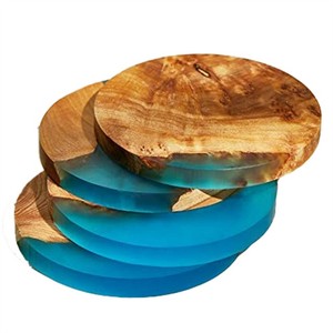 <b>Top</b> Quality Customize Coaster Custom Acacia Wood <b>Resin</b> Coasters Fast Shipping Optional Wood Shape Wooden <b>Resin</b> Coaster - Product Image 5