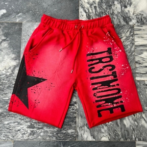 Short de jogging d'été de style High Street pour hommes avec broderie dégradée résistant aux acides, teinture solaire, décoloration, service OEM - Product Image 1