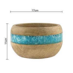 Tazón de Servir Moderno de Resina y Madera Ecológica Hecho a Mano y Personalizado, de Alta Calidad, para Fiestas, Centro de Mesa Elegante de Madera Natural - Product Image 2