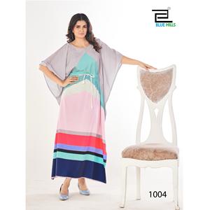 Hermosa pluma Crape estampado en relieve Kurta para mujer por Maruti Fashion para ropa de playa india y pakistaní - Product Image 1