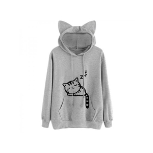 Sudadera con capucha para mujer Sudadera elegante de longitud corta con capucha y mangas largas para Athleisure y trajes Casuales - Product Image 1