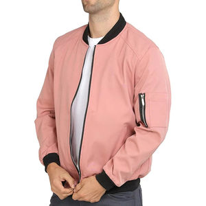 Chaqueta Bomber Deportiva con Cremallera y Manga Larga para Hombre, Chaqueta Bomber Rosa, Precio Bajo al por Mayor, Mejor Fabricante de Chaquetas Bomber - Product Image 6