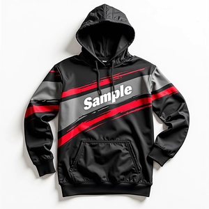 Sudadera con Capucha Ajustada para Hombre, Sublimada, Holgada, Duradera, Personalizable, Estilo Urbano, 100% Poliéster, Mezcla de Fibra de Algodón - Product Image 2