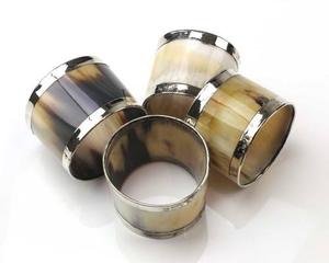 Servilleteros de Cuerno de Búfalo, Porta Servilletas Redondos para Hoteles de Lujo, Restaurantes y Mesas de Boda, Alta Calidad - Product Image 1