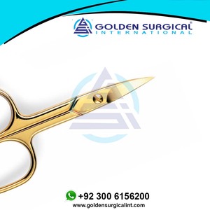Tijeras para Cutículas de Color Dorado, la Mejor Calidad a Precio Económico |   Tijeras profesionales de manicura de acero inoxidable - Product Image 2