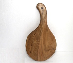 เขียงไม้อะคาเซียพร้อมด้ามจับอุปกรณ์ครัวแข็งสำหรับหั่นพิซซ่าและผลไม้ที่เสิร์ฟอาหาร - Product Image 5