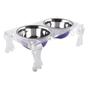 Violet <b>Stand</b> Pet Bowl portable pet bowl Dish Pet Bowl - Product Image 1