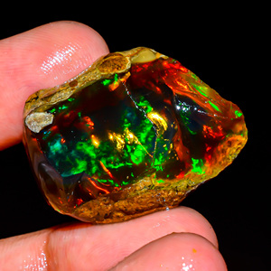 Pierre précieuse brute d'opale éthiopienne, opale de feu flashy, pierre précieuse d'opale naturelle, pierre précieuse en vrac, opale éthiopienne brute, 46 ct. R-217 - Product Image 3