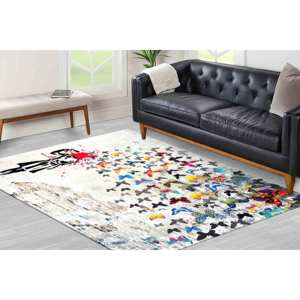 Graffiti Banksy Butterfly Printed <b>Rug</b> - Soft Chenille <b>Runner</b> for <b>Kitchen</b> & Floor,Nonwoven Soft <b>Rug</b> - Product Image 2