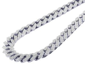 Cadena de eslabones cubanos de plata S925 chapada en oro de Hip Hop de moda con diamantes de moissanita completamente redondos regalo de boda personalizado para hombres - Product Image 2