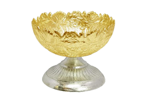 Bol à salade et à fruits en aluminium gaufré fait à la main couleur personnalisable cuisine de table allant au lave-vaisselle caractéristique jetable - Product Image 2