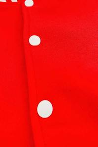 Veste universitaire de haute qualité pour hommes Bomber en molleton de coton rouge avec col à capuche Tissu en laine Saison d'hiver College Letterman Jacket - Product Image 6