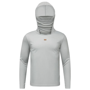 Traje de protección solar deportivo de talla grande de seda de hielo suelto de verano para hombre, traje de ciclismo informal ligero con capucha de secado rápido para exteriores - Product Image 1