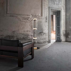 Noctambule Modern Minimalist LED Bowl <b>Floor</b> <b>Lamp</b> Contemporary Glass Iron Body with E27 <b>Base</b> for Living Room Bedroom Garden Villa - Product Image 3