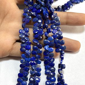 Venta al por mayor de cuentas facetadas en forma de pera y almendra azul Lapiz Lazuli piedra preciosa para la fabricación de joyas - Product Image 6