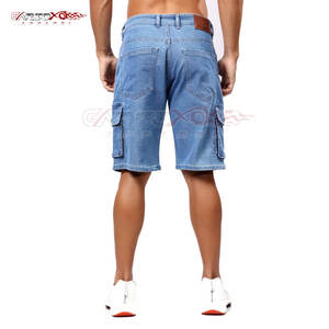 กางเกงยีนส์ขาสั้นลำลองสำหรับผู้ชายมีกระดุมปิดและมีหลายกระเป๋า - Product Image 6