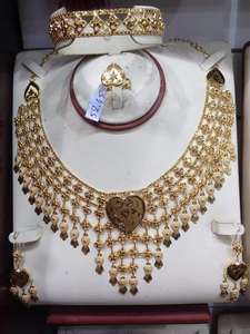 Set di gioielli di moda Vintage in stile Comoros Mayotte placcato in <span class=keywords><strong>oro</strong></span> <span class=keywords><strong>22</strong></span> <span class=keywords><strong>carati</strong></span> include collana realizzata in materiale di rame di provenienza USA francia - Product Image 2