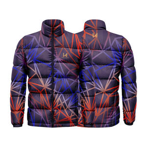 Veste d'hiver matelassée légère et imperméable unisexe de haute qualité, col roulé, impression par sublimation personnalisée, fermeture éclair - Product Image 1