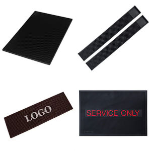 Accesorios de <span class=keywords><strong>Cerveza</strong></span> Personalizados en Pequeñas Cantidades, Tapete de Bar Cuadrado/Rectangular de PVC Suave Antideslizante en Blanco, Negro y Amarillo con Logotipo Personalizado - Product Image 3