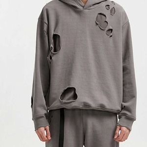 Sudadera con capucha desgastada personalizada de los mejores fabricantes de ropa de calle de gran tamaño para hombres 2025 - Product Image 4