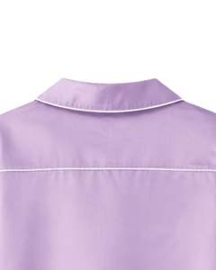 Manufacturer <b>Women</b> Lavender Satin <b>Silk</b> <b>Pajama</b> Set Button Down Long Sleeve Sleepwear Luxury Soft Shiny Nightwear Loungewear - Product Image 6