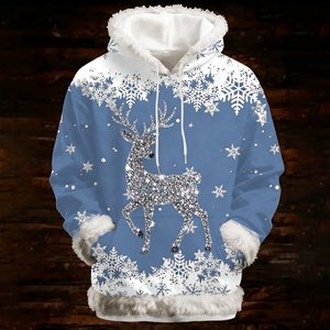 Sweat-shirts unisexes de Noël 2025 – Pulls tendance doublés polaire, fermeture éclair numérique, décontractés, doux et chauds pour l'hiver - Product Image 1