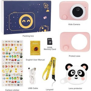 Fotocamera digitale ricaricabile 16MP per bambini con 2.4 Video 1080p \ "e Mini stile scheda 32GB per bambini - Product Image 1