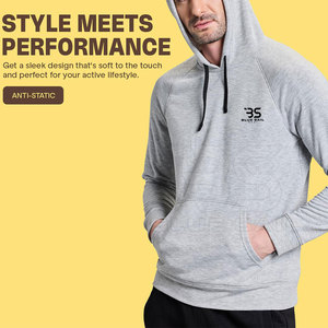 Sweat à capuche en coton mélangé style streetwear pour hommes avec un look minimaliste - Product Image 3