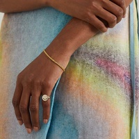 Gemnel Tendance Bijoux De Mode Haute Qualité 18K Plaqué Or Bijoux arc-en-ciel Visage Souriant Diamants et Saphirs Chevalière