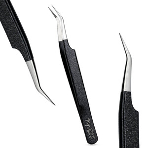 ชุดปากคีบขนตาแบบญี่ปุ่นที่ได้รับความนิยมมากที่สุดอุปกรณ์ต่อขนตาปลายไฟเบอร์อุปกรณ์สำหรับการแยกขนตาปริมาณแบบคลาสสิกได้รับการทดสอบด้วยมือ - Product Image 1