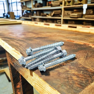 Tornillo de Cabeza Hexagonal de Alta Resistencia PDC, Acero al Carbono, Métrico/Pulgadas, Clase 4, Vástago Parcial, Punta Afilada, Rosca Gruesa para Madera, Estructural - Product Image 1