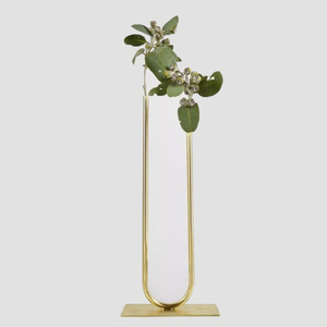 Artisanat, vase à fleurs en tuyau de fer moderne, écologique, finition dorée, pour la décoration de la maison, du mariage, du salon, de la table - Product Image 5