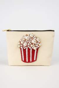 Artisan Beaded Vintage Santa Claus Holiday Pouch Hand-Embellished Christmas Eve Gift <b>Bag</b> Premium Coin <b>Bags</b> Zipper Wallet <b>Black</b> - Product Image 5